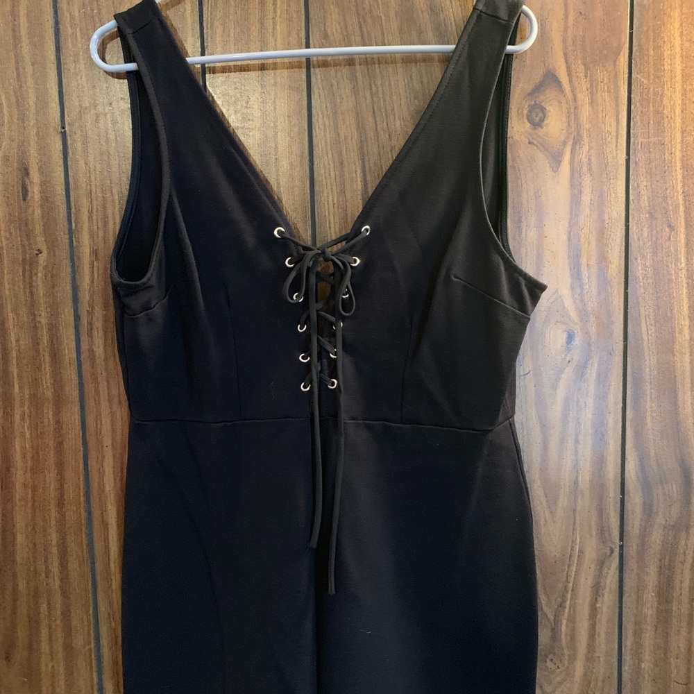 Contempo Casual  Lace up Romper